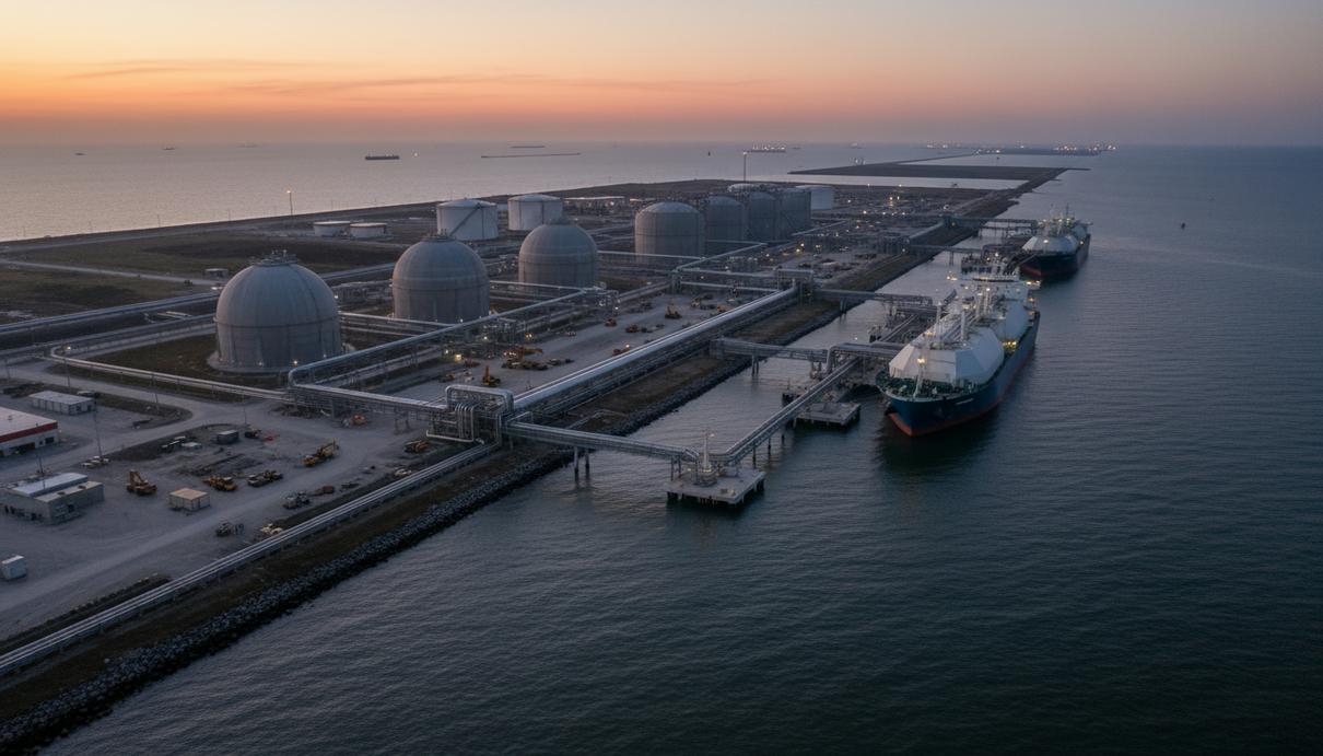 Власти Луизианы поддержали проект СПГ-терминала Argent LNG в порту Фуршон Промышленные резервуары и инженерные сооружения экспортного терминала сжиженного газа в порту Луизианы
