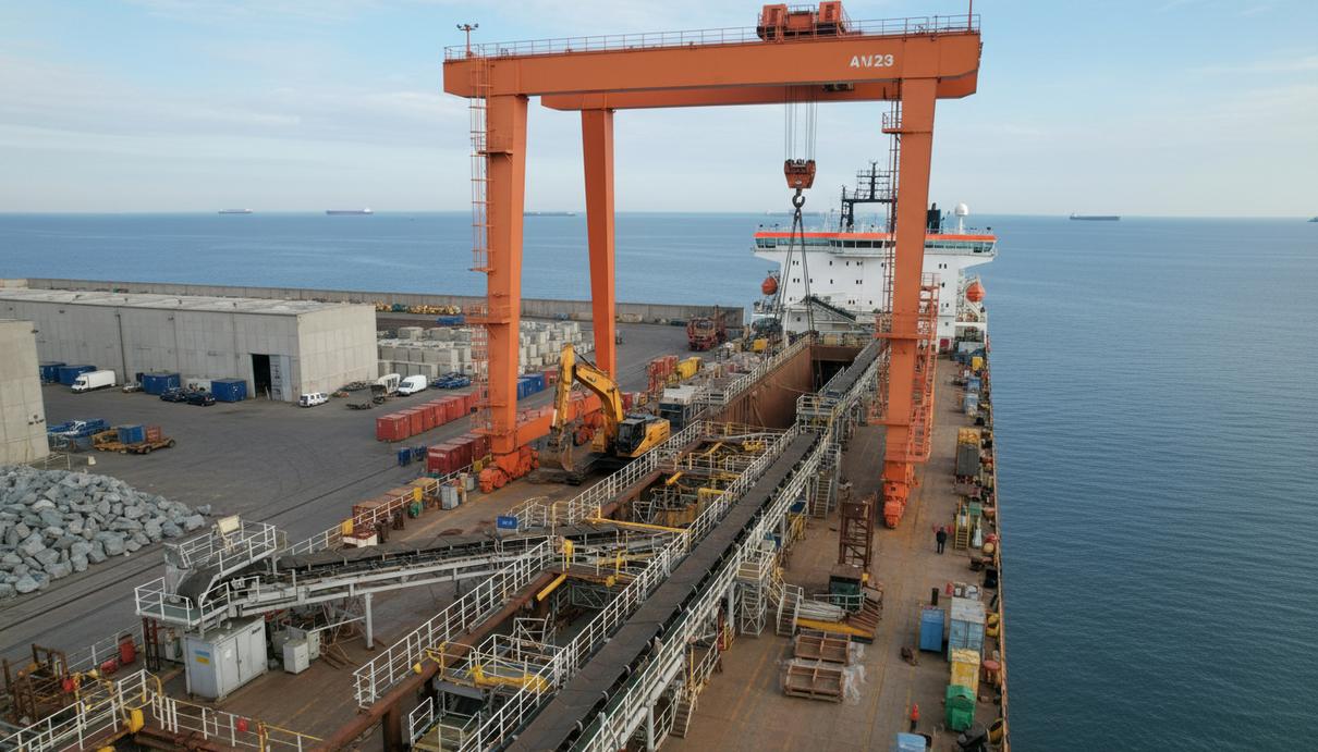 TMC поставит компрессорные системы для новых судов голландской Van Oord Специализированное морское судно с промышленным оборудованием и кранами на палубе в порту