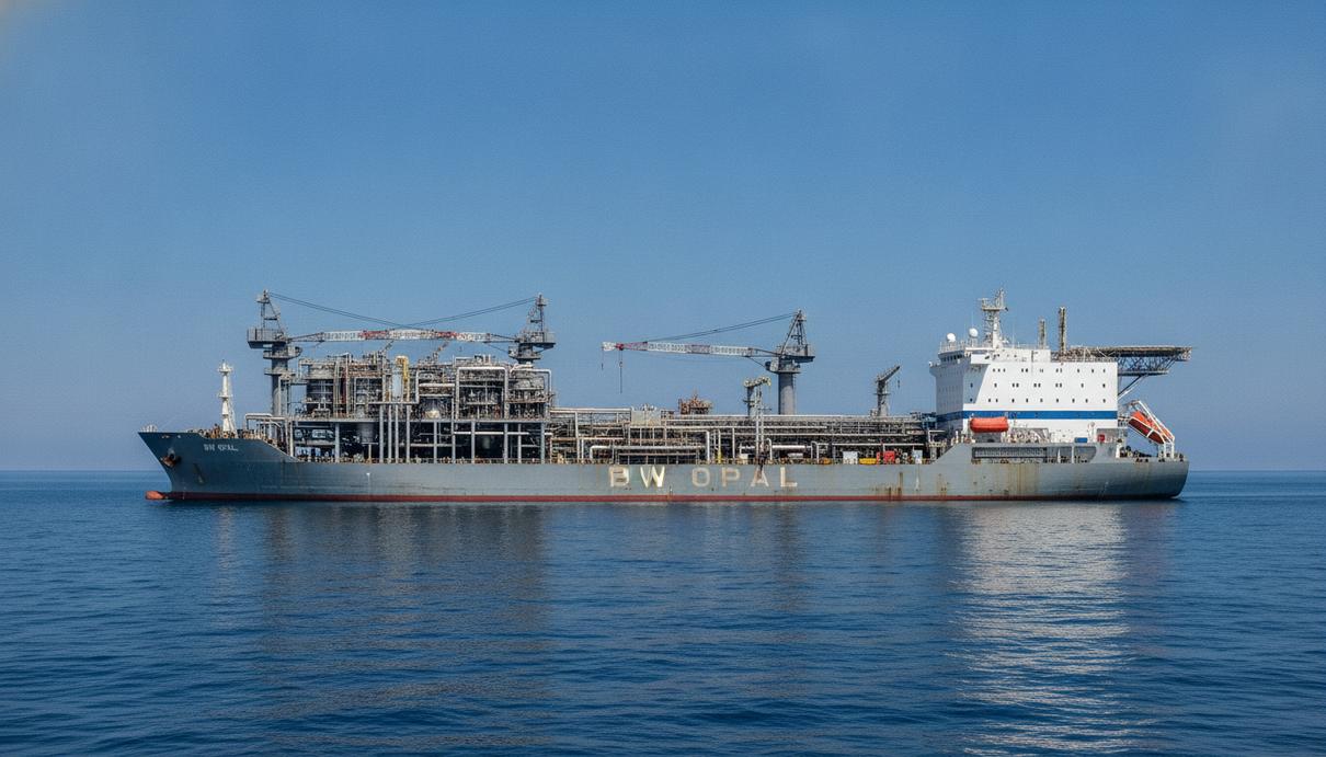 BW Offshore испытала ключевую платформу для австралийского Barossa LNG Плавучая установка для добычи, хранения и отгрузки газа BW Opal в море на шельфе северной Австралии.
