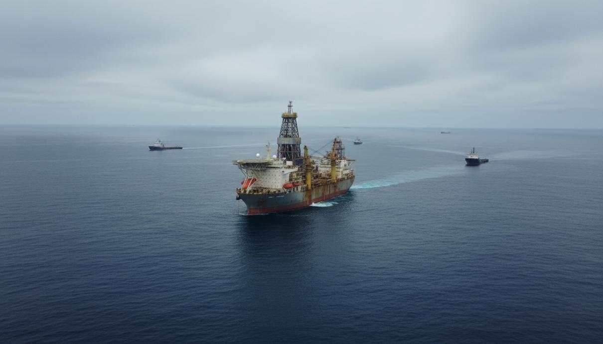 Petrobras нашла углеводороды на Экваториальной окраине Бразилии Морская буровая платформа для сверхглубоководного бурения в открытом океане у побережья Бразилии.